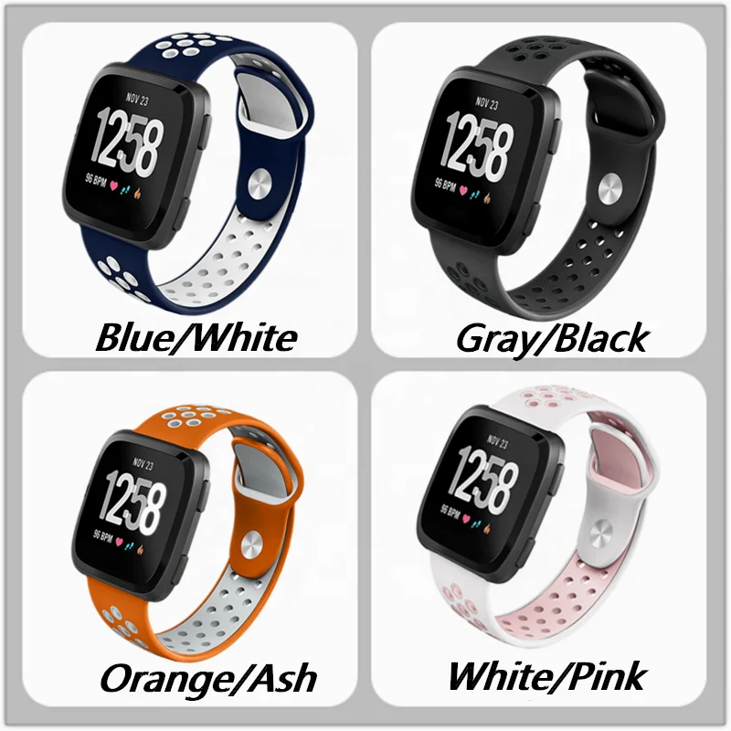 
Wholesale Cheap Multi Colors Breathable Soft Silicone Replacement Watch Bands for Fitbit Versa Watch Band Strap 