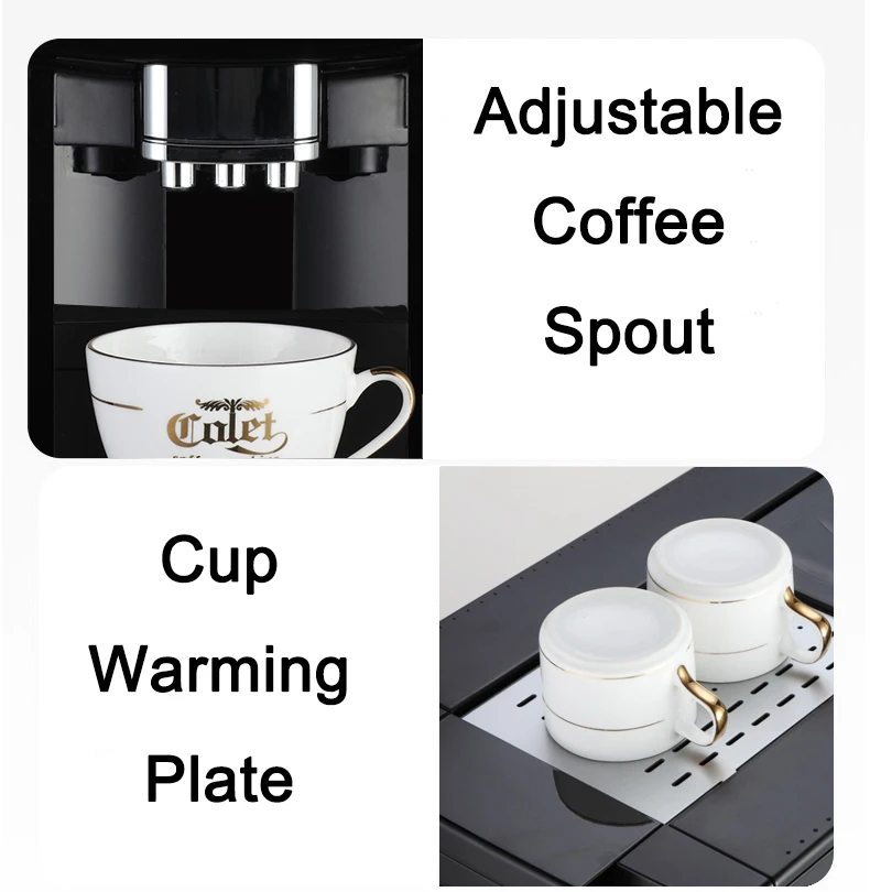 Cheapest popular 3.5 inches  Electronic Screen 19 bar ULKA Pump espresso coffee machine fully automatic