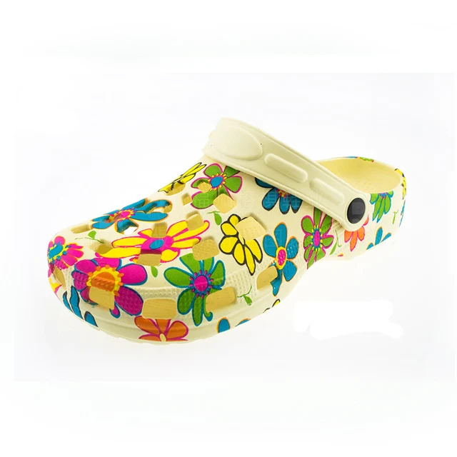 
High quality flower printed women EVA garden clogs 