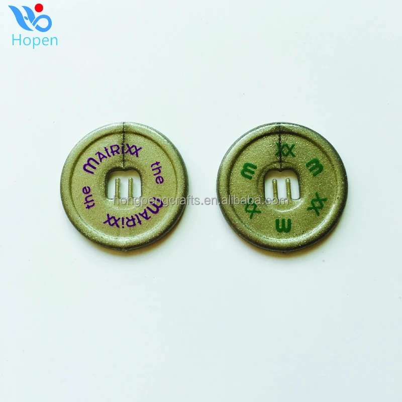 
Promotion gold color plastic token coin 