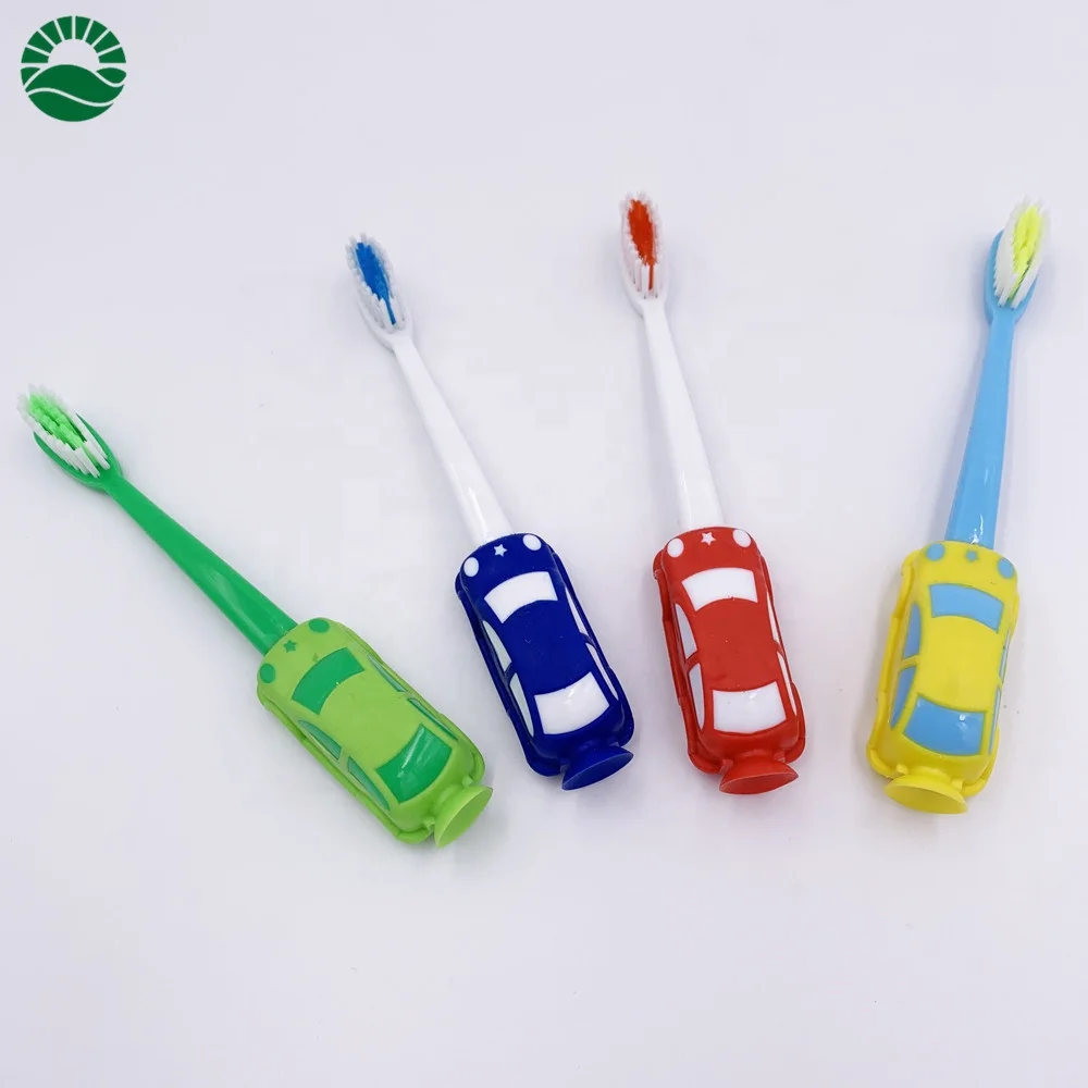 Lovely car shape 3D kids toothbrush good promotion toothbrush