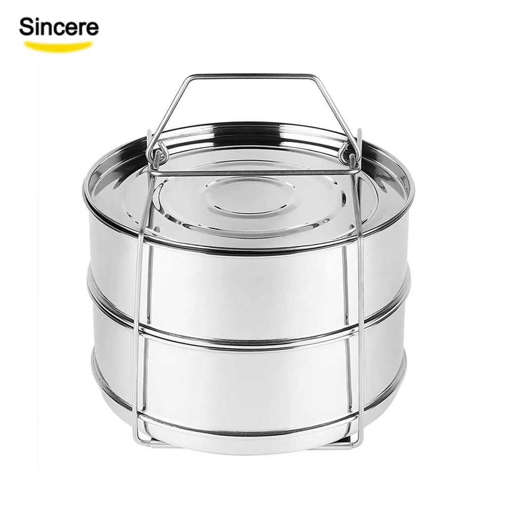 Kitchen Accessory SS304 Steamer Insert Pot In Pressure Cooker Insert Pans 6QT