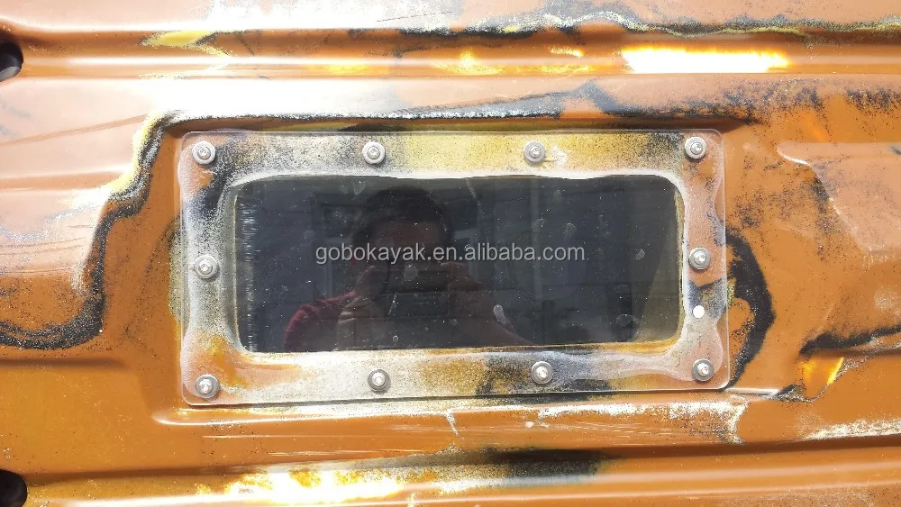 marble color sit on top kayak boat with pedals