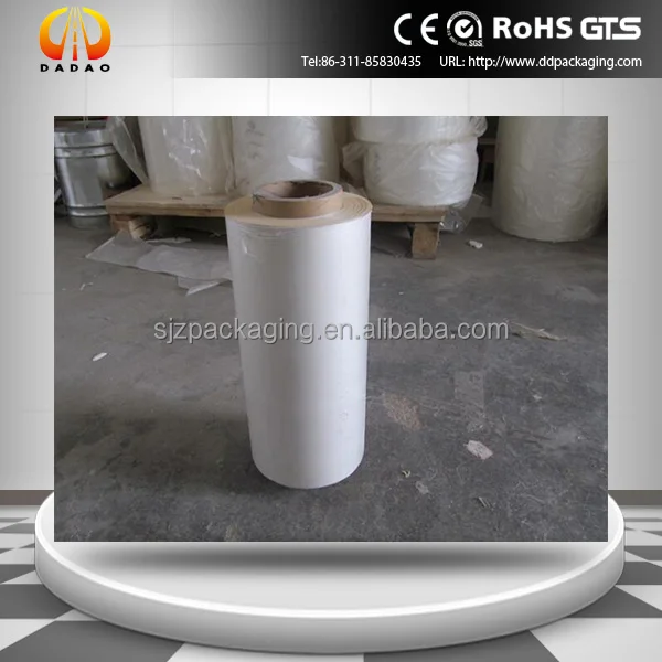 38 Micron White Pearlized Bopp Plastic Label Film For Water Bottle