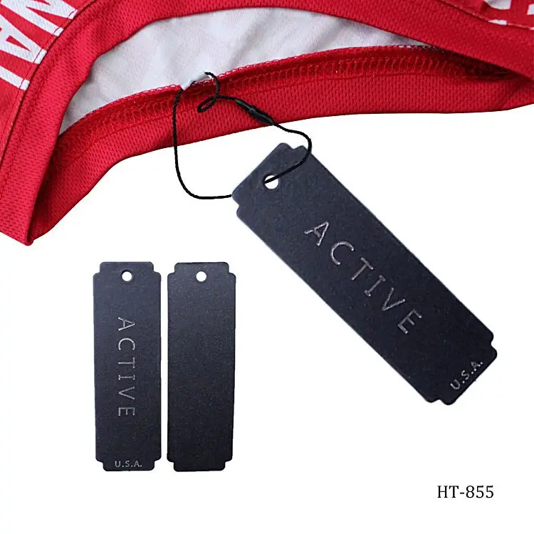 
Custom wholesale cheap price quality folded paper printing clothing teen lingerie jeans hair hang tag brand logo clothes tag 