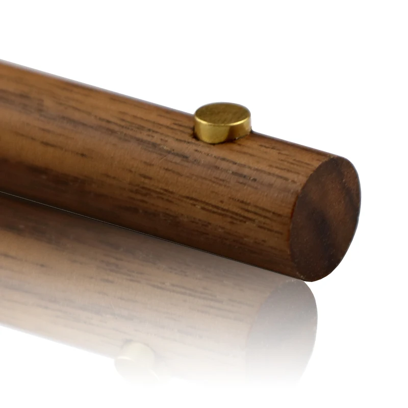 Asian Wood Engraving Pen Groove Taiwan Classic Semi-metallic Timber Pens Lathe Woodturning Brass Ball Pen With Nipple