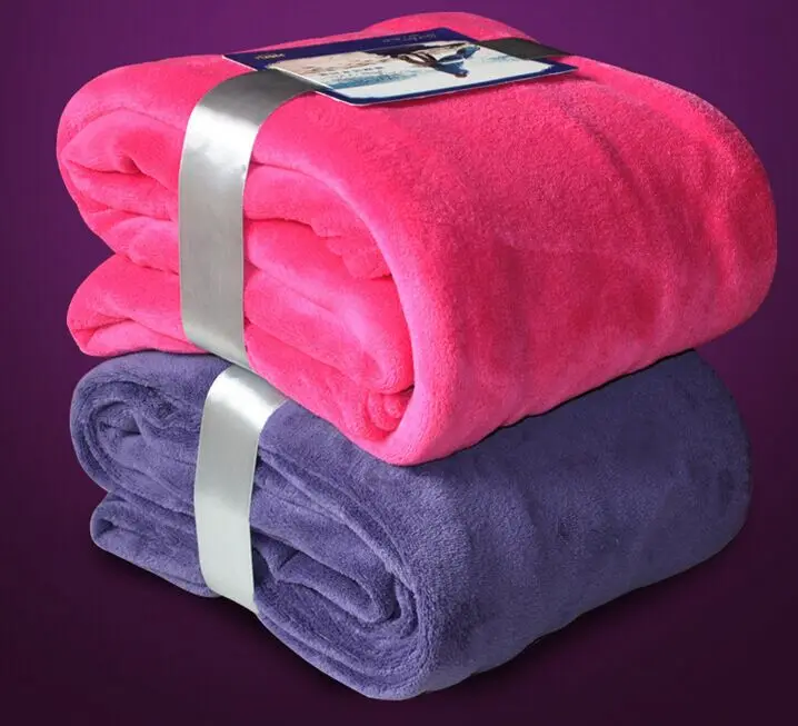 Обычными цветными коралловый флис Фарли шерстяное фланелевые одеяла одеяла офис ковер ковер кондиционер