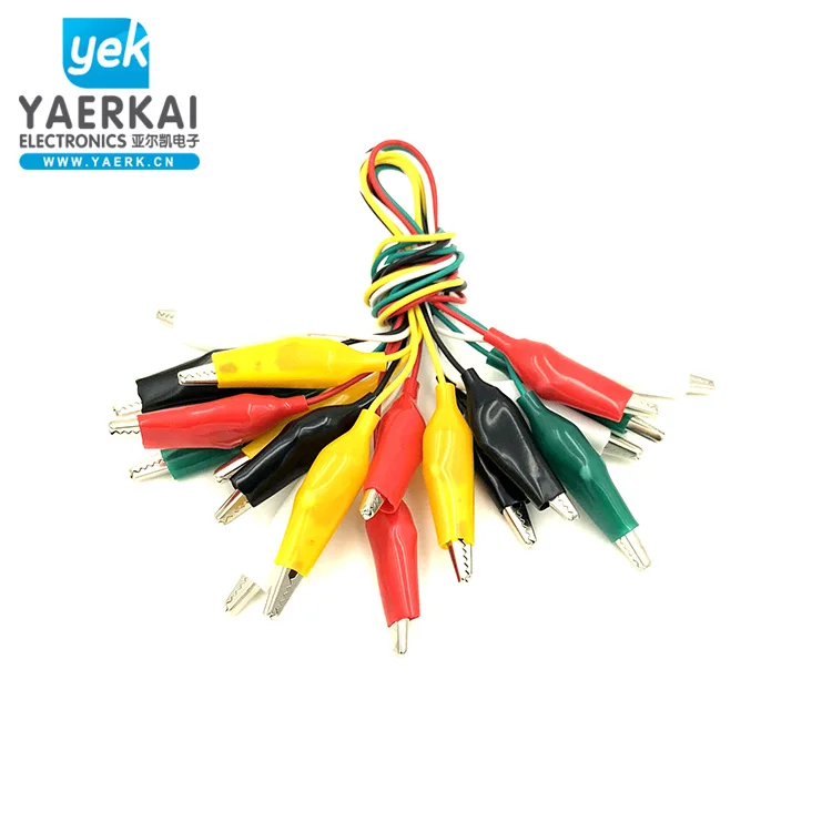
China Good 10 Pcs 5 colors 35mm alligator clips test leads clip wires 