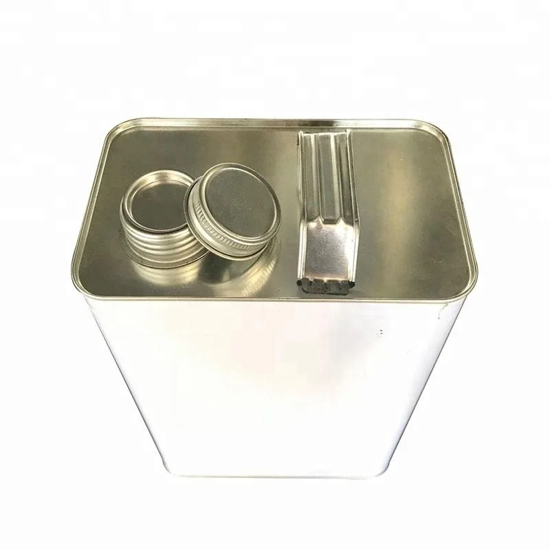 
Colorful Printed 4 Liter Metal Tin Can Square Tin Can For Oil With Screw Top Cap 