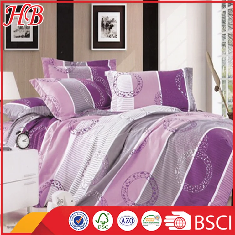 
China factory direct sale 4 pcs printing hotel bed set,100% polyester bed sheets made in china 