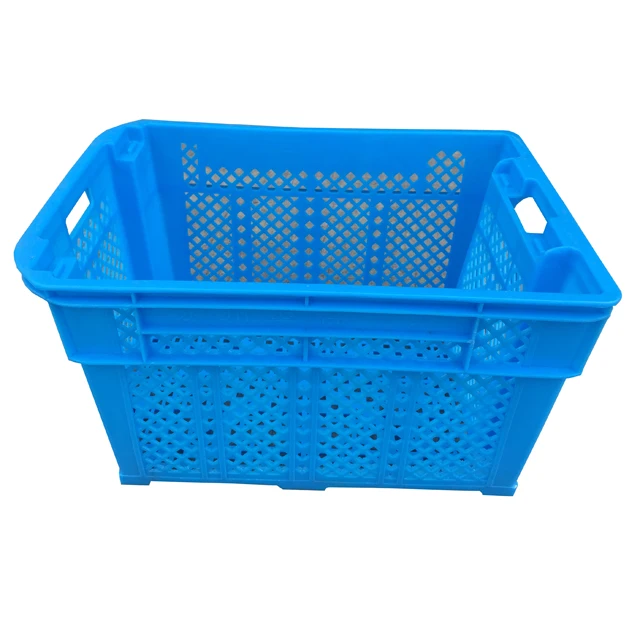 590*375*350mm Cold Chain Logistics  Heavy Duty Plastic Mushroom Crates