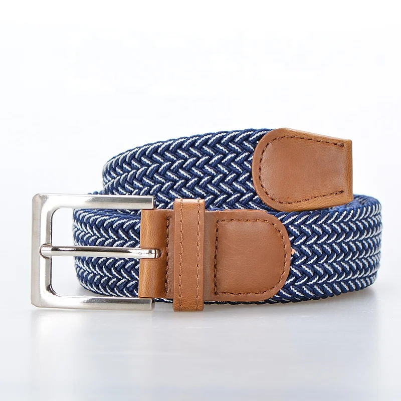 YW Superior high quality China Market adjustable sport double colors braided fashion belts