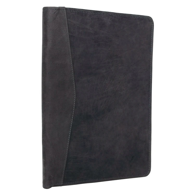 Luxury Business Portfolio Leather Portfolio zippered gift for men women