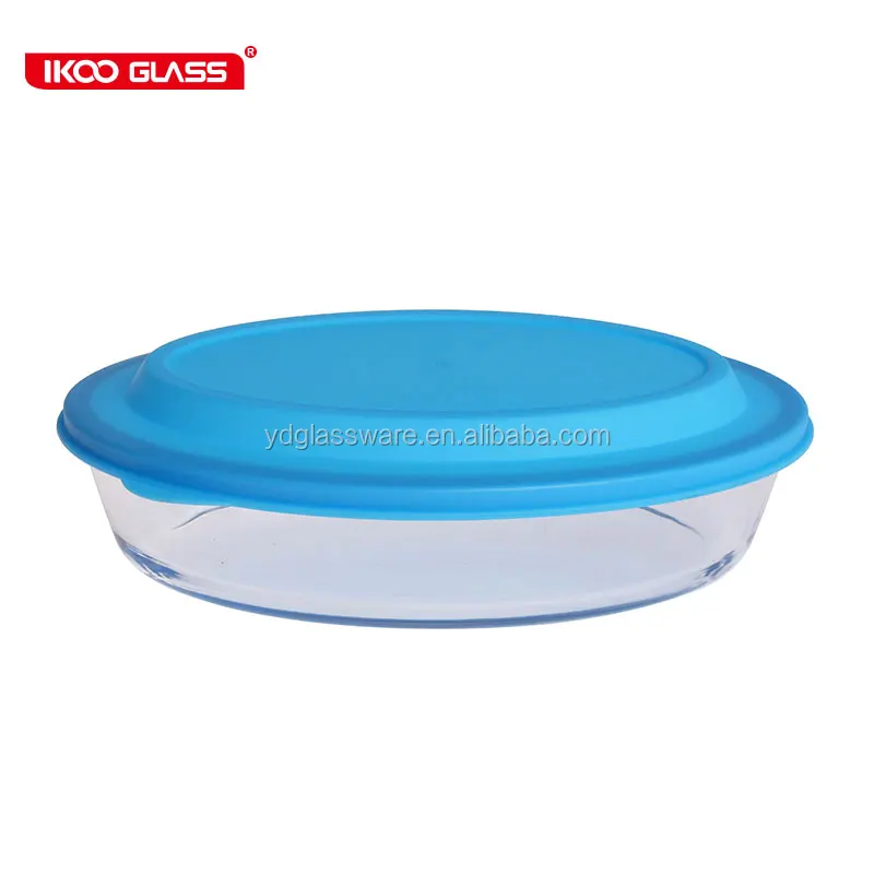 Rectangle Pan Dinner Plate Big Capacity High Borosilicate Glass Bakeware With Lid