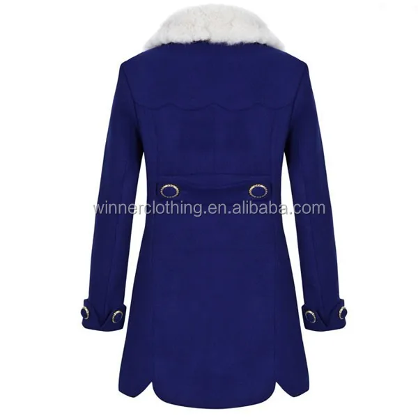 
Elegant rabbit fur collar White Princess Style Winter Coat for girls 