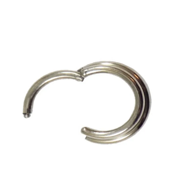 Titanium 16 Gauge двойное кольцо перегородки навесное кликер наборный перегородка пирсинг украшения для тела