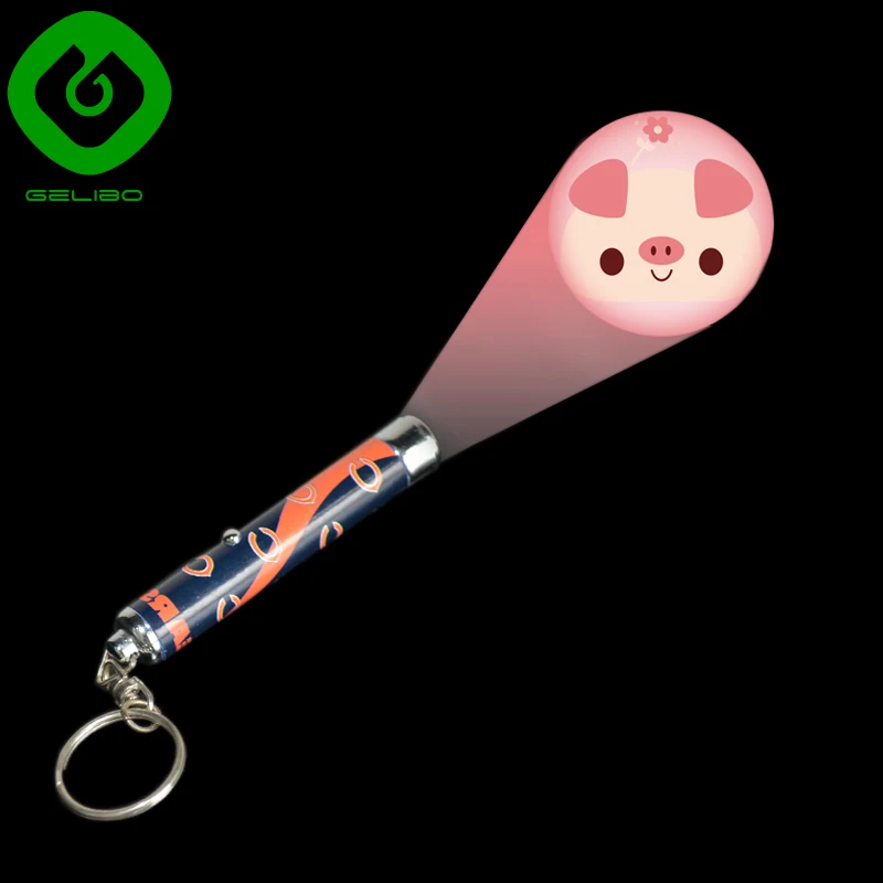 Shenzhen Factory OEM Promotional Keychains logo Promotion Advertising LED projector keychain mini projection keyring