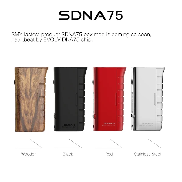 Alibaba китай SDNA75 лучшие продажи нового продукта 75 Вт окно мод SDNA 75 мод Evolv ДНК чип 75 Вт box mod