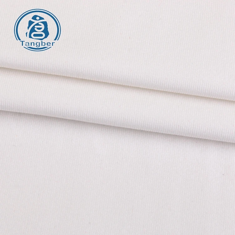 Base layer knit 150D DTY brush 94 polyester 6 spandex white fleece fabric for sublimation