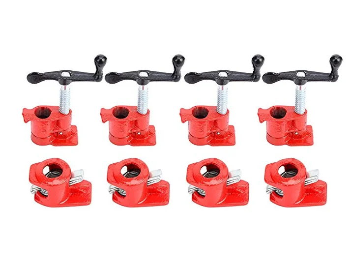 wood working DIY carpentry pipe clamp 1/2 and  3/4 inch SPU products Heavy Duty Woodworking Cast Iron clamp