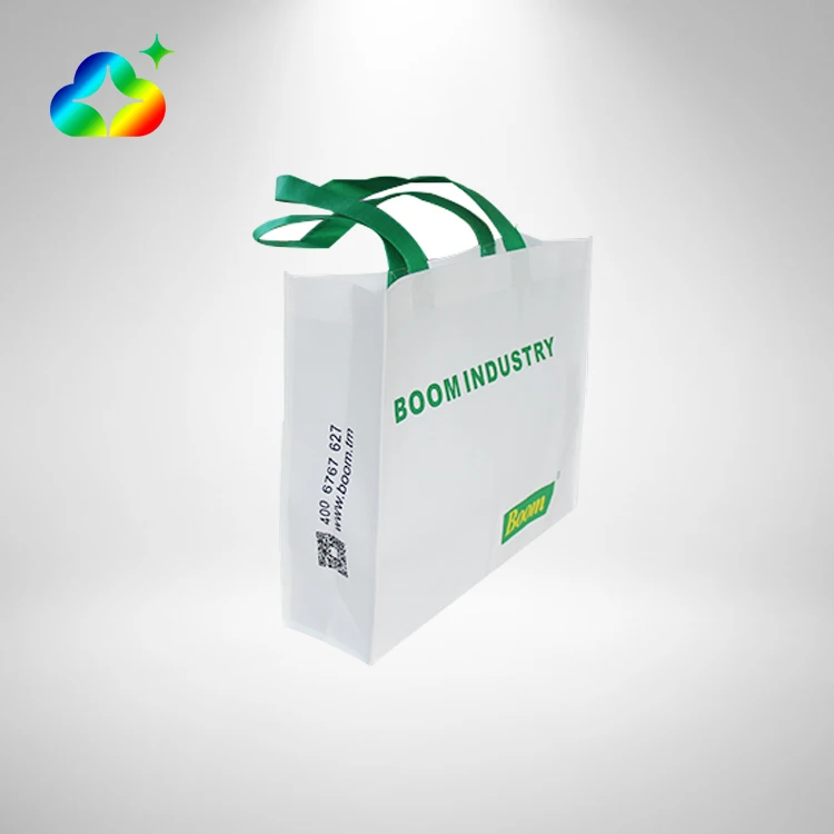 Custom Logo Printed Reusable Felt Fabric Tote Handle Non Woven Shopping Bags For Shoe Clothing Gift Packaging