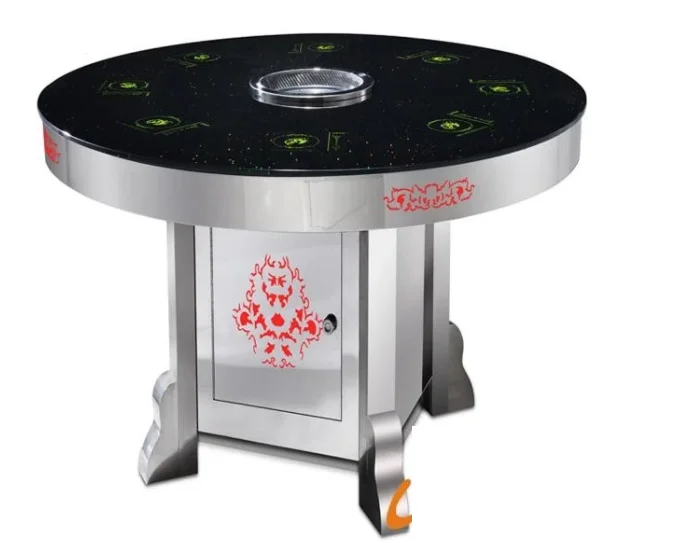 Industrial unique hot pot table, barbecue dining table for hotel restaurant