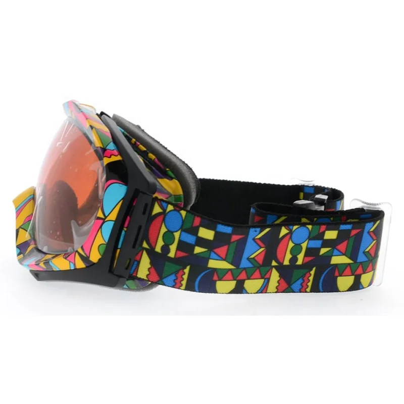 Easy fit strap adjustment system TPU frame snow goggles glasses