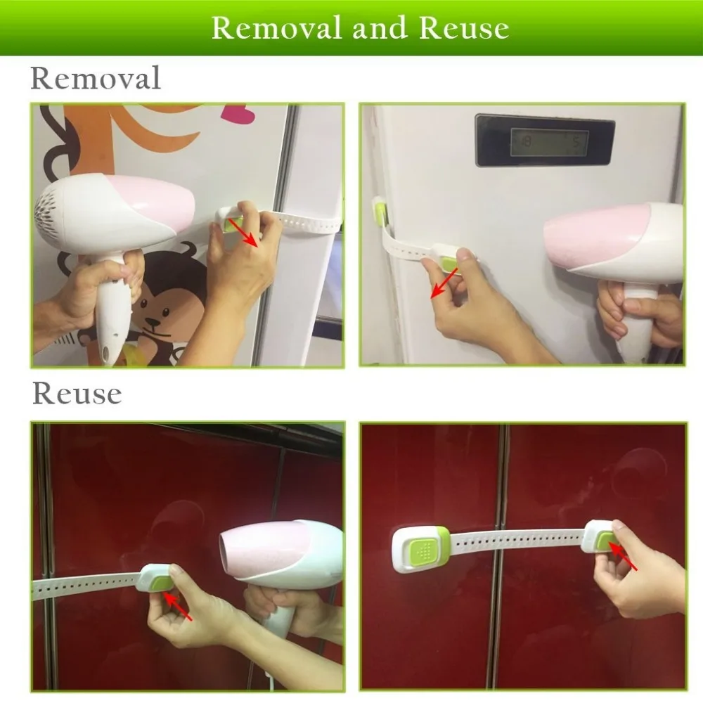 
Safety Cabinet Lock Baby Proofing Kit 10 Piece - Adjustable Child Safety Cabinet Locks, Edge & Corner Guards,Door Stopper Pro 