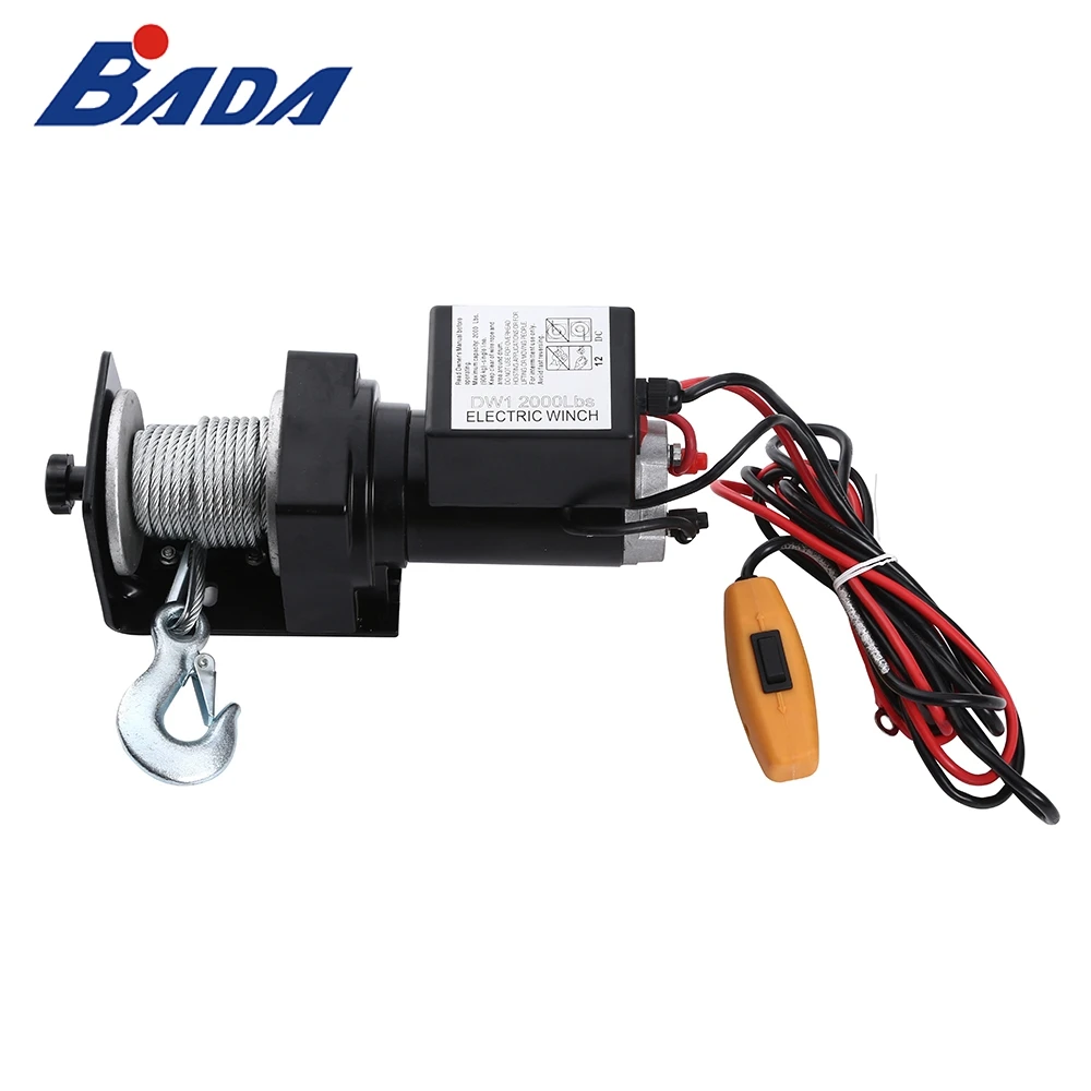 Factory produces sale 12V/24V DC 2000lbs(909kgs) power electric boat winch for cranes