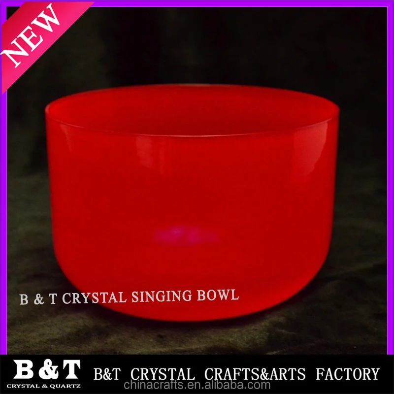 432Hz/440Hz Colored Clear Chakra Crystal Singing Bowl for Music instrument, sound healing