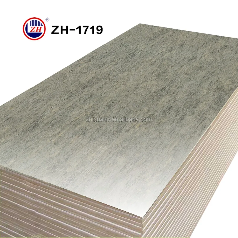 zh high glossy uv mdf manufacturer/marble uv mdf for wardrobe/machine uv mdf