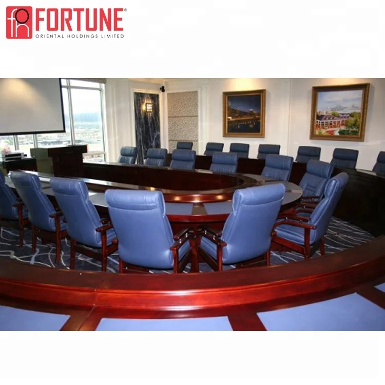 Boat shape customized big wood conference table for government