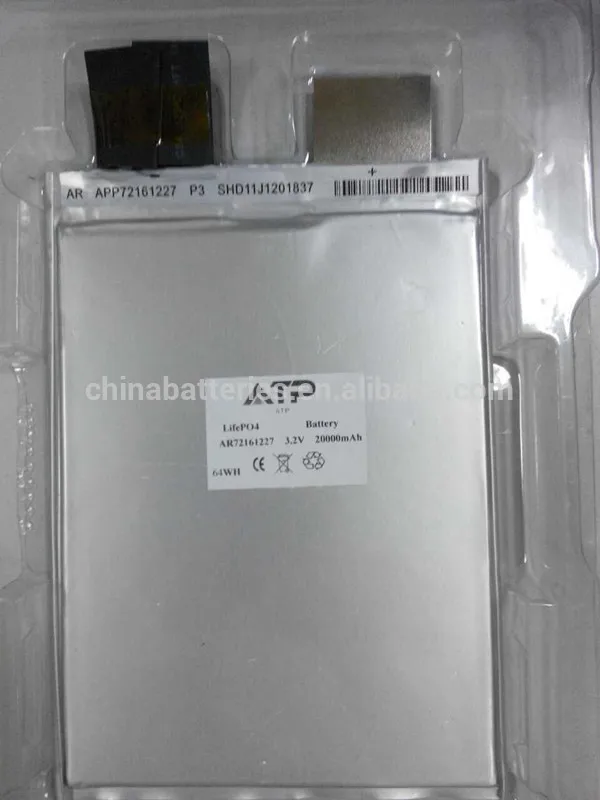 призматических softpacking 3.2v lifepo4 батареи a123 20ah