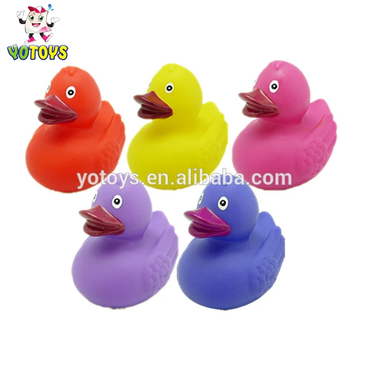  Custom Blue Rubber Small Little Plastic Ducks Floating squeaky beach water shower Bath Fun Toy for