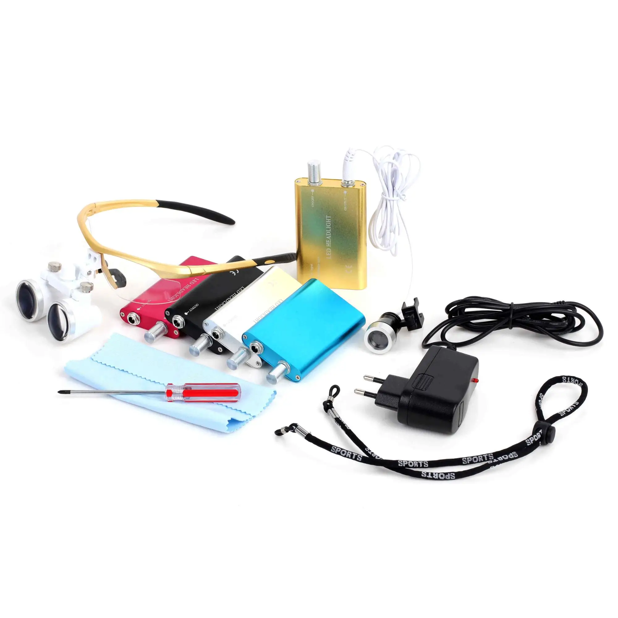 new style portable dental surgical magnifying glass loupes with light