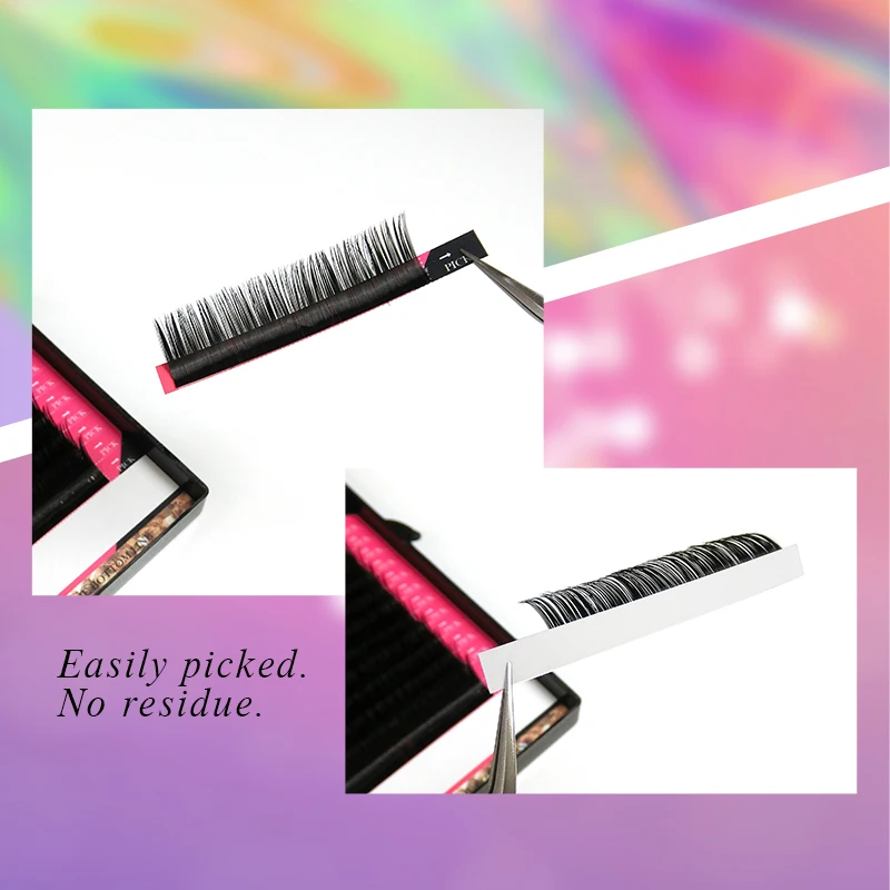 Private label cc curl eyelash extensions 16 Rows Individual Eyelashes Extension For Professionals