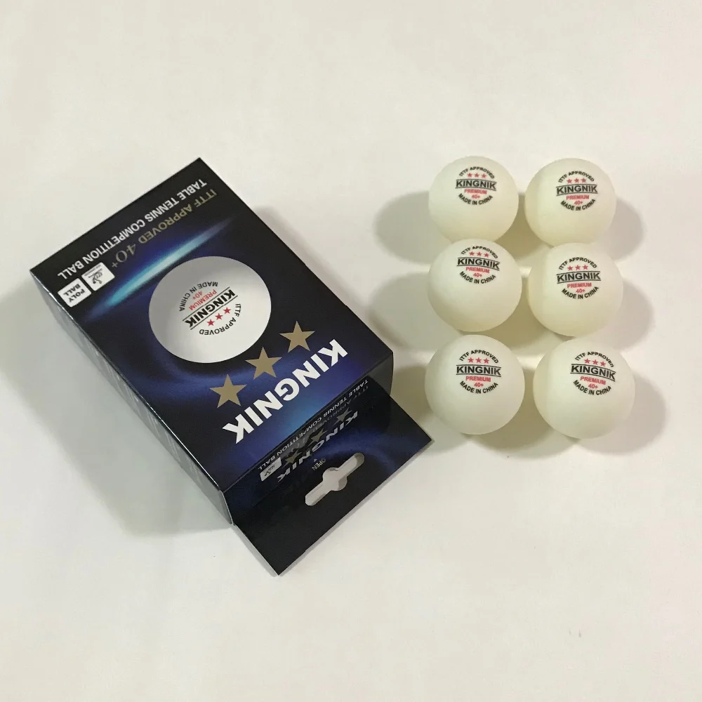 
ITTF approved KINGNIK Premium 3 star 40+ poly table tennis ball (box with hooking hole) 