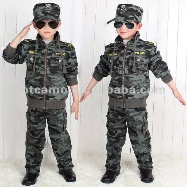 Детский уличный костюм в стиле милитари для мальчиков