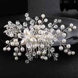 Super hot pearl rhinestone branch hair comb women wedding hair comb bridesmaid hair comb