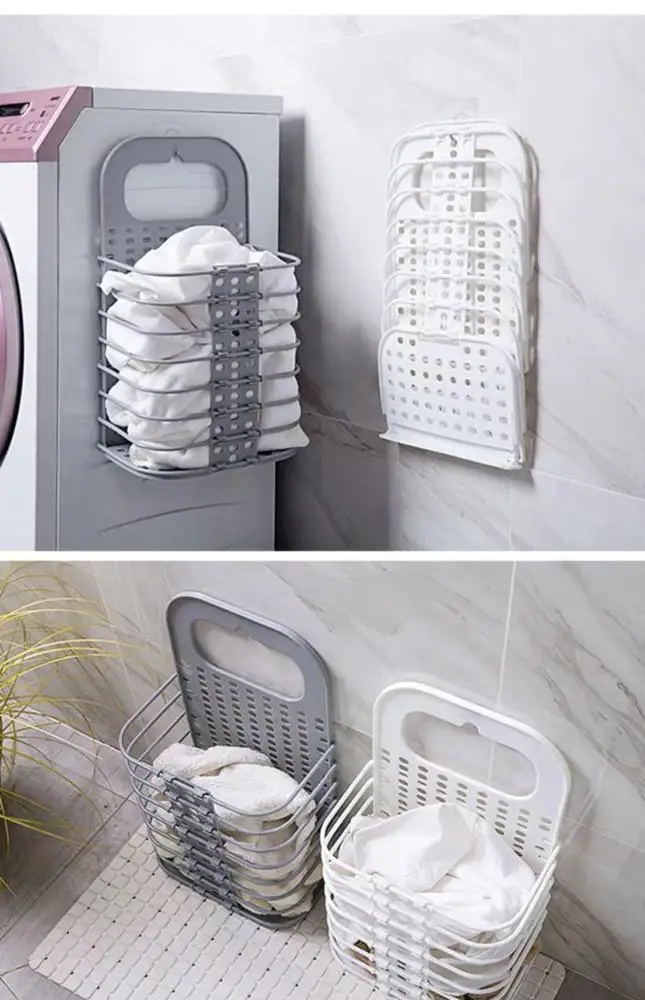 New Trending on Amazon Hot-selling Cheap Portable Storage Basket Folding Laundry Basket for small apartment