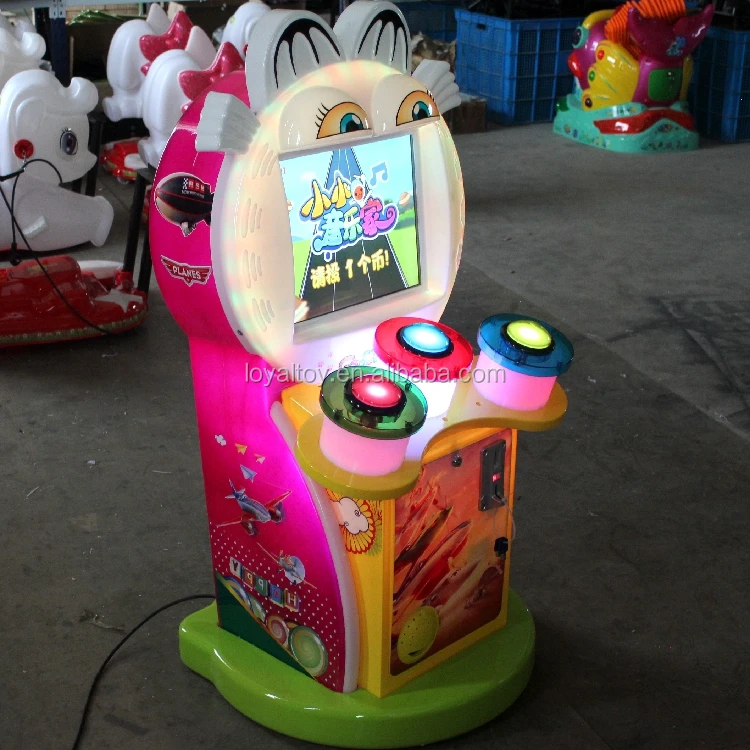 2017 coin operated video game, music drum recreational machines, commercial grade cheap arcade machine