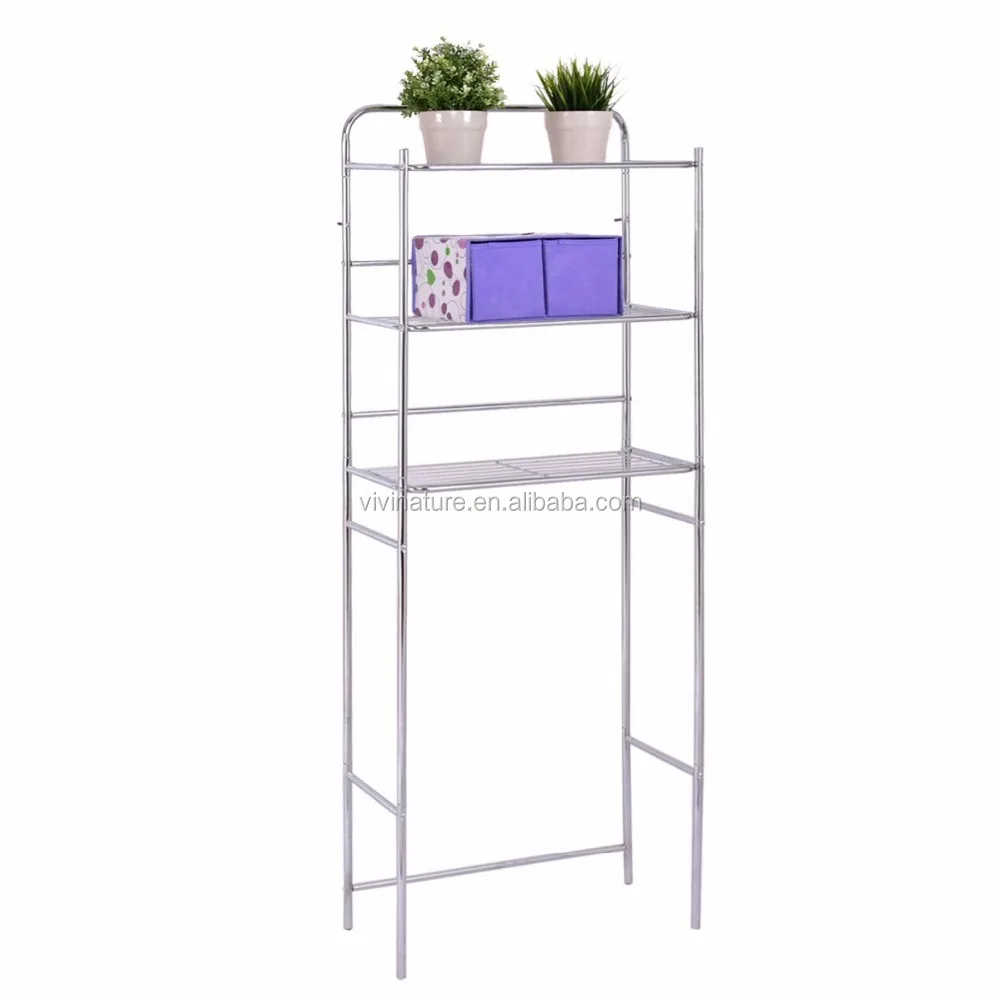 
Over The Toilet Storage Bathroom Space Saver 3 Shelves Floor Paper Holder 