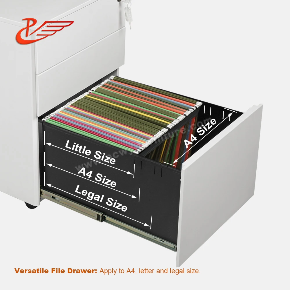 Electric and optional drawers movable steel cabinet with lock on wheels