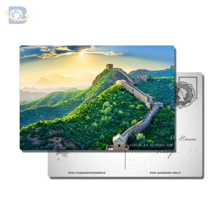 
Custom lenticular postcard beautiful scenery 3D postcard for tourist souvenirs 3D lenticular postcard printing 