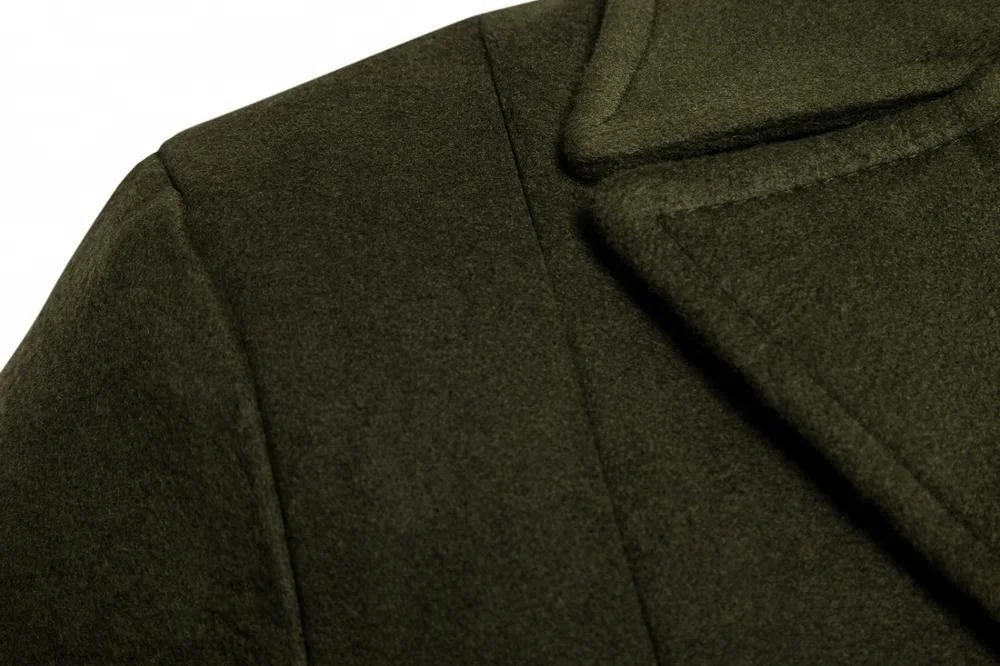 
hot sale latest design high quality mens military wool long overcoats 