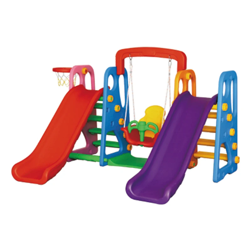 
Modern Various Color Indoor Plastic Slide Swing Set 