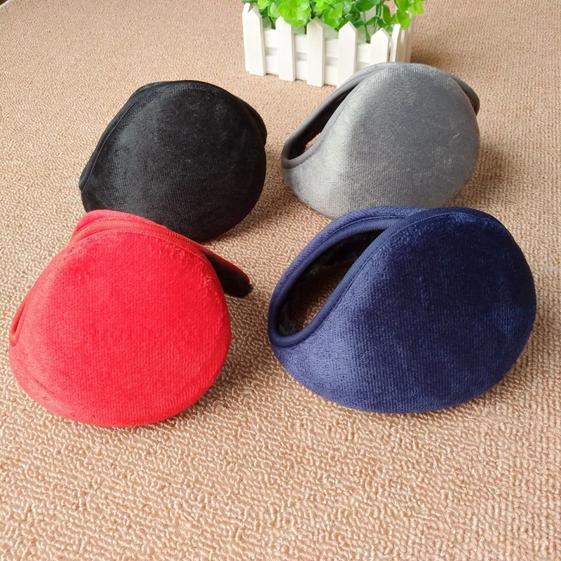 Custom Logo Simple Design Polar Fleece Earmuff Winter Windproof Fur Earwarmers