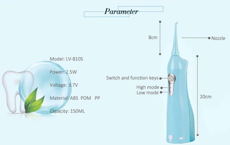 
Top-rated convenient dental water flosser cordless dental oral irrigator water toothpick 