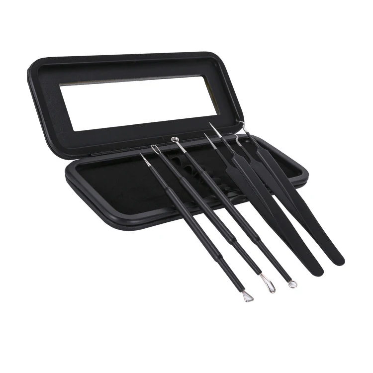 Top Quality Blackhead Tweezers Extractor Extraction Tool Pimple Popper Tool Acne Comedone Pimple Extractor