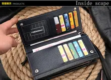 hot sales men s wallet fashion brand zipper leather purse card holder multifunctional business long man